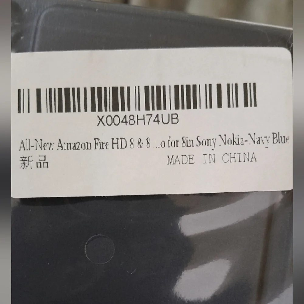 Navy Blue Tri-Fold Tablet Cover with Smooth Finish